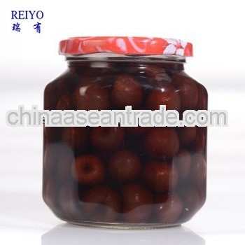 Health HACCP canned black cherry 2103 Preserved 580g cheap with stem