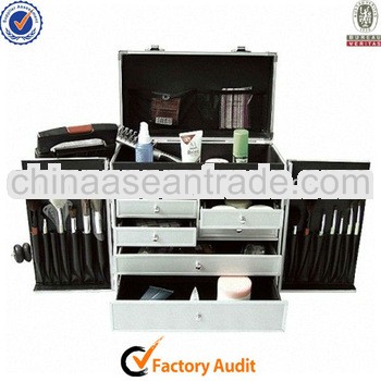 Heavy Duty Rolling Aluminum Makeup ABS Luggage Case