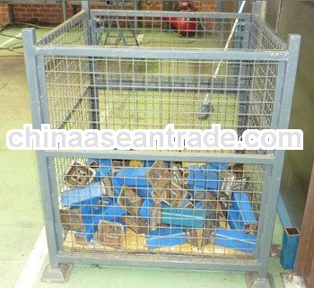 Heavy duty steel folding storage iron crates