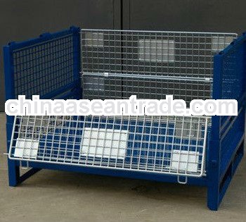 Heavy duty wire storage pallet container