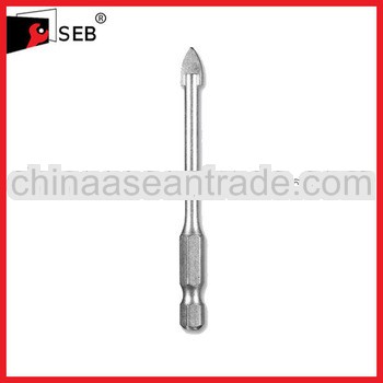 Hex shank tungsten carbide glass drill bit