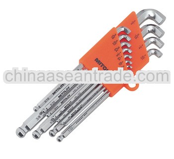 Hex wrench Japanese brand, Ball point, stubby, long, inch size