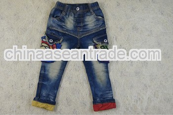 High Quality Durable Wash Boys Blue Denim Jeans Boys Denim Pants