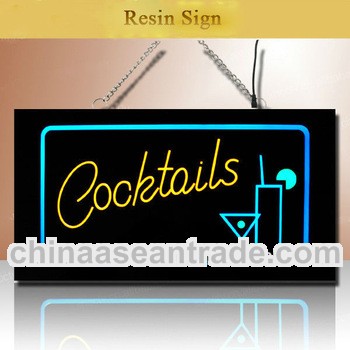 High brightness new electronic products acrylic cocktail sign