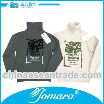 High collar winter pullover children sweater