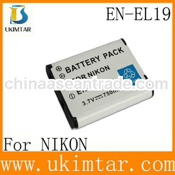 High quality EN-EL19 Li-ion Battery for Nikon Coolpix S2500 S3100 S4100 factory supply