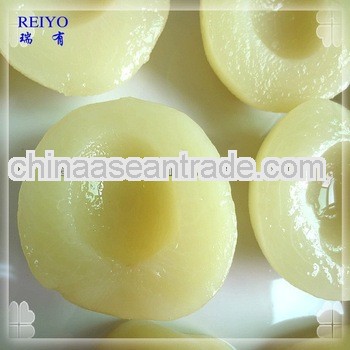 High quality canned white peach halves
