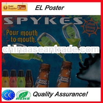 High quality el flashing poster,flash el poster,flash up poster