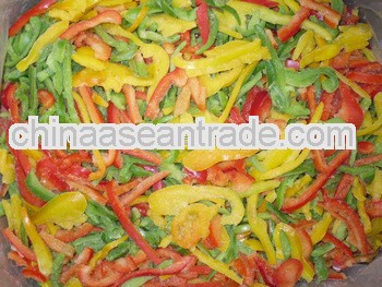 High quality frozen mixed pepper strips
