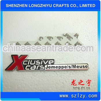 High quality made in China metal stickers for cars custom cheap metallic sticker nameplate badge lab