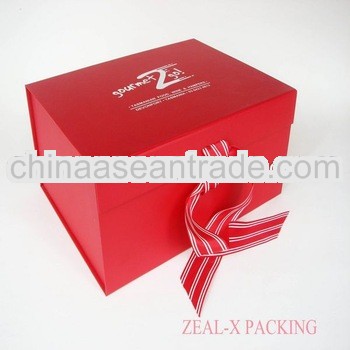 High quality red cardboard wedding gift box