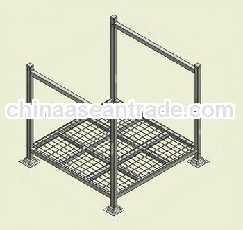 High strength warehouse folding mesh pallet
