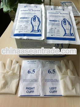 Hospital equipment malaysia alibaba in spanish CE ISO EN455 disposable powdered Gamma or EO sterile 