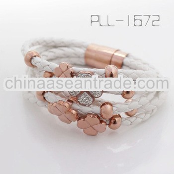 Hot!! 2013 new products braided leather bracelet