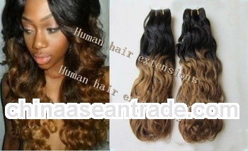Hot Sale 20" #1B#10 Loose Wave, Ombre Two Tone, Indian human hair weaving