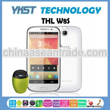 Hot Sales THL W8S Smart Phone MTK6589T Quad Core 1.5GHz 2G/32G Android 4.2 5" FHD IPS Screen Ca