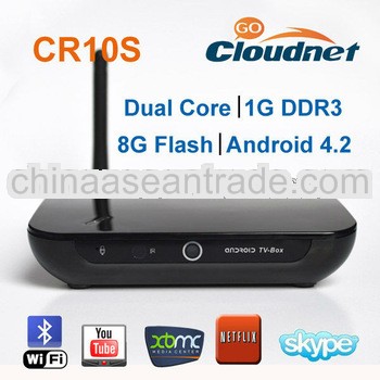 Hot Selling Cloudnetgo CR10S RK3066 Dual Core Android 4.2 Miracast DLNA Airplay With 2MP Camera MIC