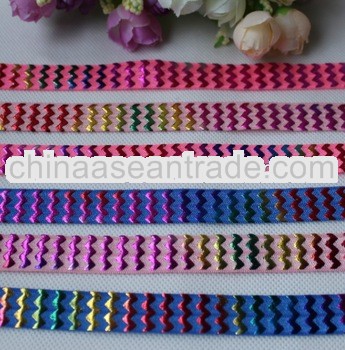 Hot foil ribbon with chevron print