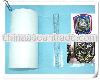 Hot glue film for emblem , garments