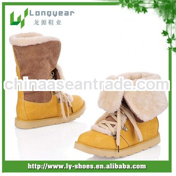 Hot sale colorful button cute girls anti-slip winter women snow boots