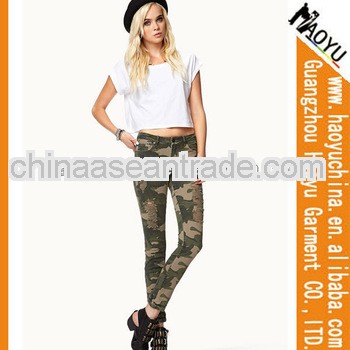 Hot sale fashion pictures of trousers for women girls fashion jeans (HY5275)