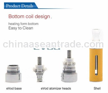 Hot selling e-cigarette kanger MT3 EVOD tank cartomizer changeable coil head with rainbow color popu