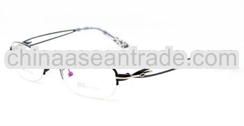 Hot selling metal optical eyeglasses half rimless frames