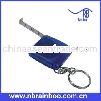 Hot selling new eco-friendly plastic 1 meter measuring tape keychain for promotion