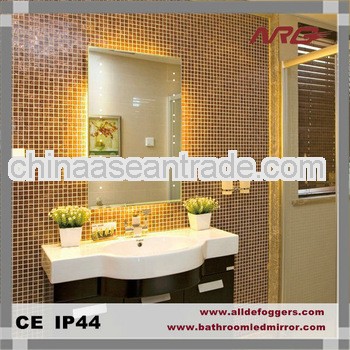 Hotel Bathroom Mirror with Light&defogger mirror glass frame corners