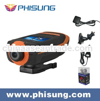 Hotsale GPS Waterproof helmkamera full hd