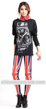 Hotsale latest trend UK flag pattern tight leggings