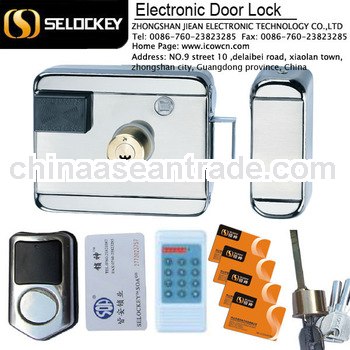 IC card electronic rim lock with remote control and wireless alarm door lock(LY09BM6B1)