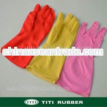ISO9001 Proved colorful latex household gloves