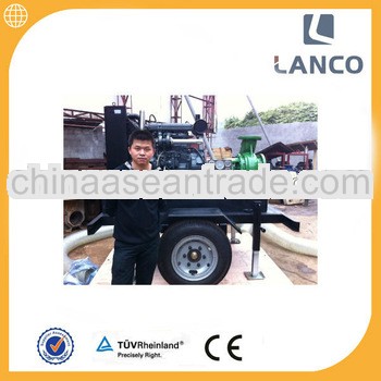 IS farm irrigation centrifugal pump with 2 wheel trailer