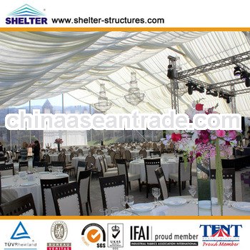 India wedding tent with roof linings