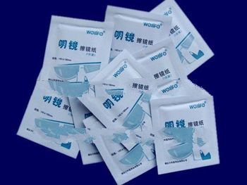 Individual glasses lens cleaning wet wipes