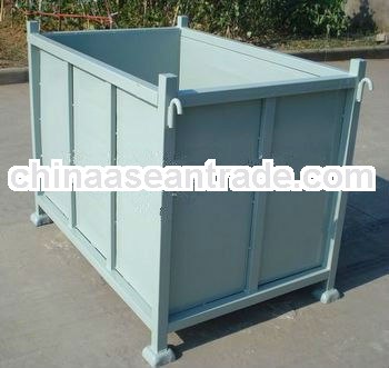 Industrial warehouse steel storage waste crates