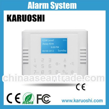 Intelligent alarm system with touch keypad and LCD screen