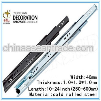 JSD4010 3 Fold Telescopic Channel for Drawer Normal Zinc Plated