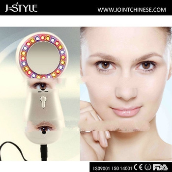 J-style multifunctionl home-use photon galvanic and ultrasonic facial massager beauty device factory