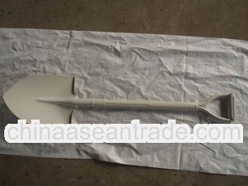 Japan style creamy white powder coated shovel with steel handle