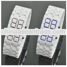 Japanese Army style iron samurai led watch