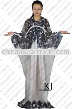 KJ-WAB8048 2013 new designs chiffon dubai islamic abaya