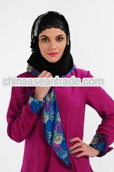 KJ-WF1173 High quality abaya jilbab islamic clothing for women, Fashion Abaya 2012, 100% cotton full