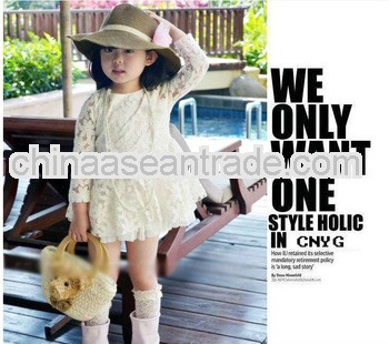 KOREAN LONG SLEEVE LACE PRINCESSS GIRLS DRESS