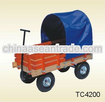 Kids wooden wagon cart TC4200