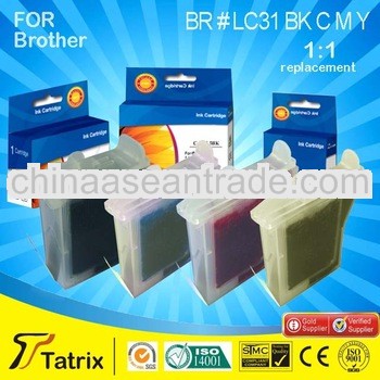 LC31 BK C M Y ink Cartridge for BROTHER LC31color ink Cartridge ink Cartridge Manufacturer for 15 YE