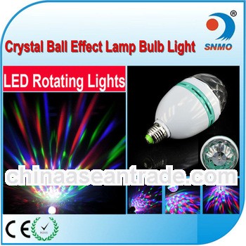 LED bombillas 3w e27 b22 led rotating bulbs lighting RGB color changing e27 led bulb