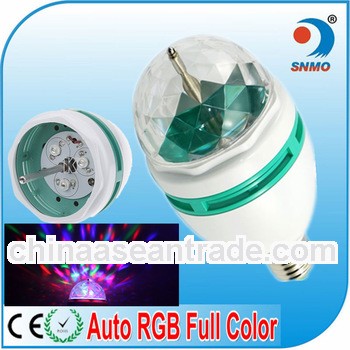 LED bombillas magic crystal led rotaing bulbs lighting RGB led color changing bulb