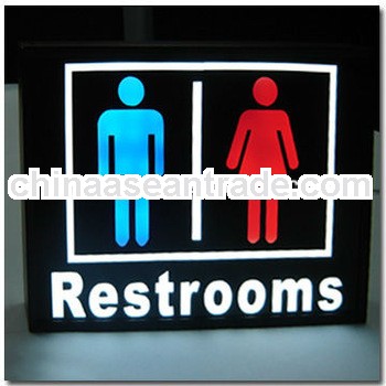 LED front-lit restroom wc washroom sign